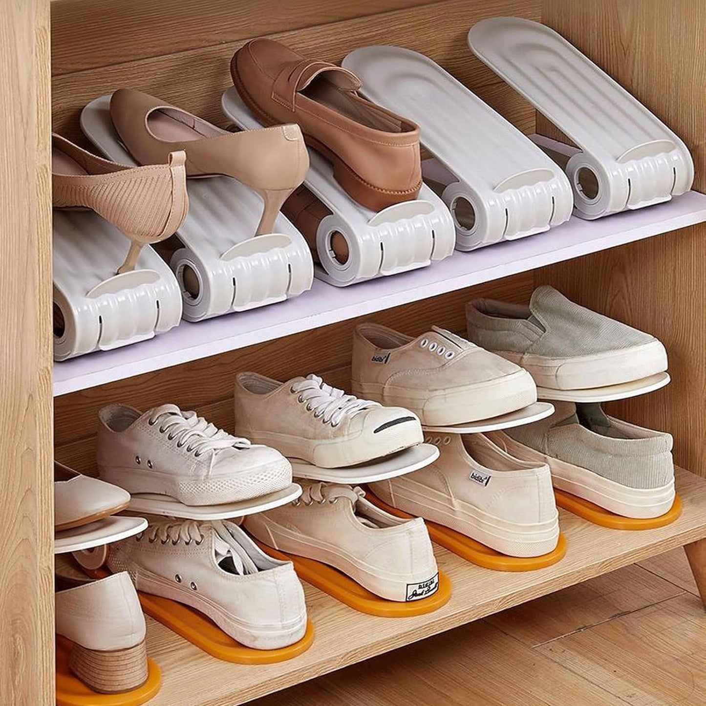 StackNest | Adjustable Shoe Storage Organizer (Pack of 4)