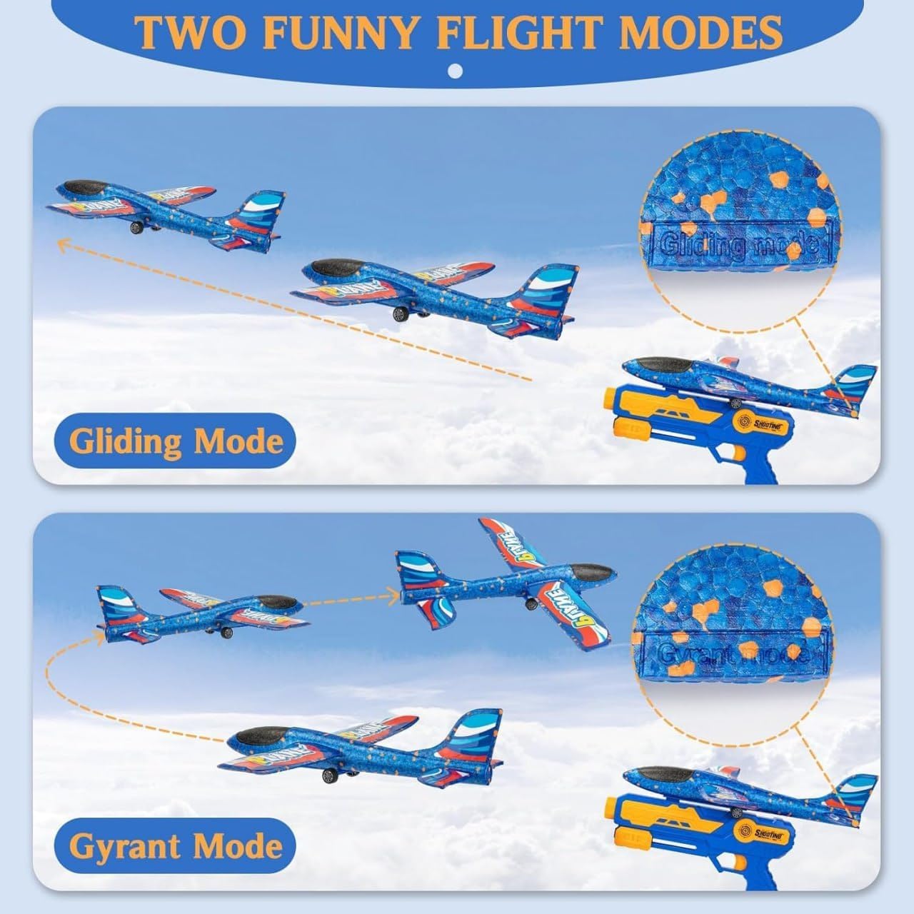 SkyBlaster | 3-in-1 Plane Launcher Toy Set
