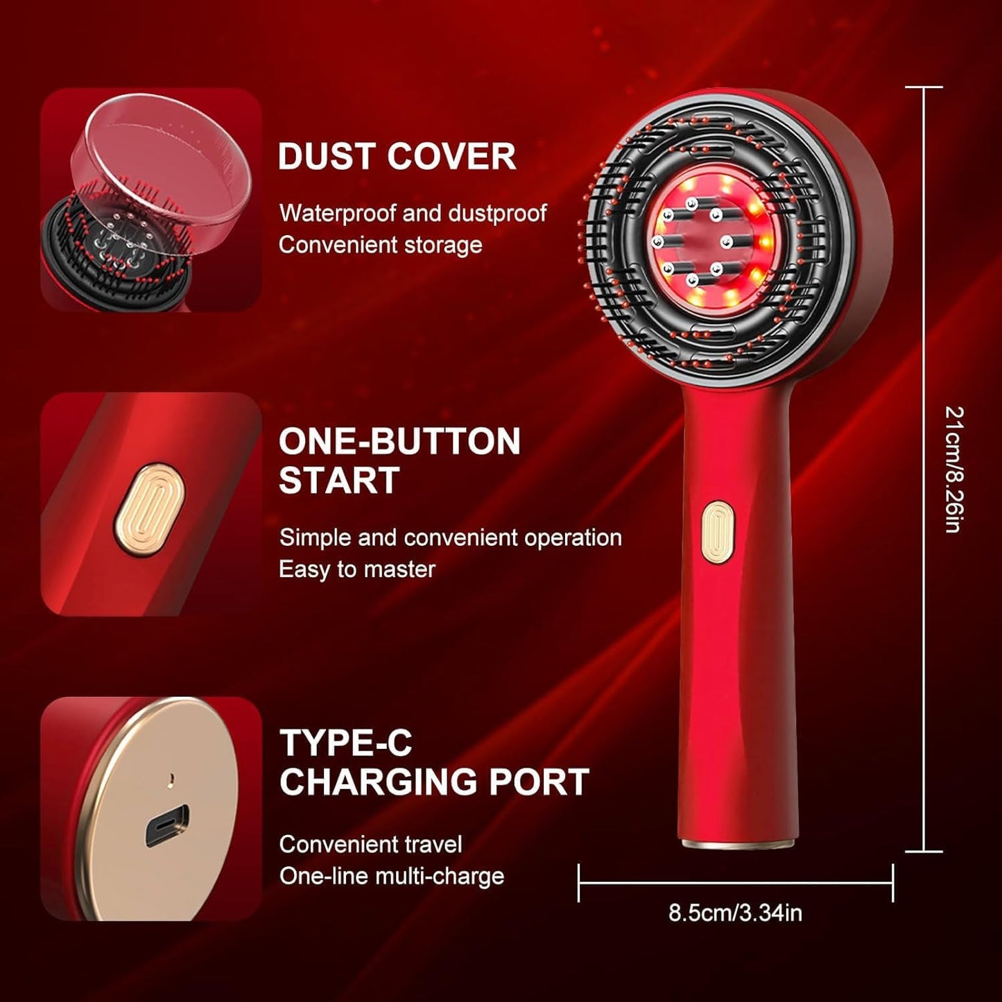 ScalpGlow | 3-in-1 Electric Hair Oil Massager
