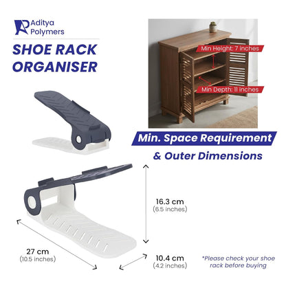 StackNest | Plastic Shoe Organizer Slots (Pack of 4)