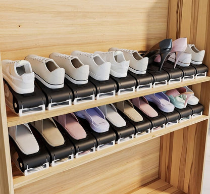StackNest | Adjustable Shoe Storage Organizer (Pack of 4)