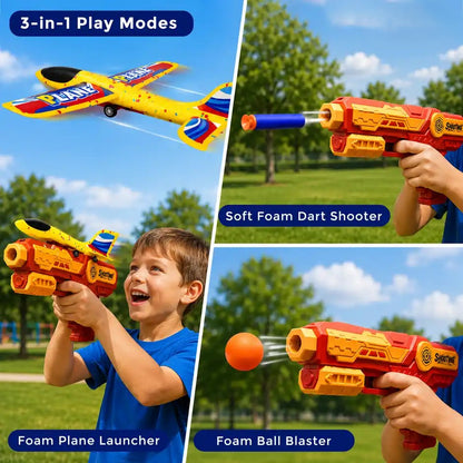 SkyBlaster | 3-in-1 Plane Launcher Toy Set